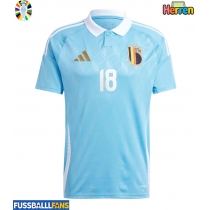 Belgien Orel Mangala #18 Auswärtstrikot EM 2024 Kurzarm